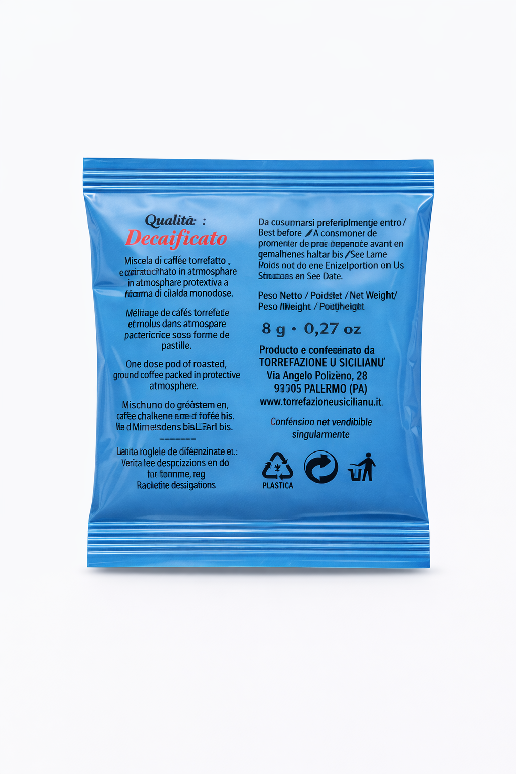 Cialda ESE 44 mm -  Miscela Decaffeinata| Tostato a legna